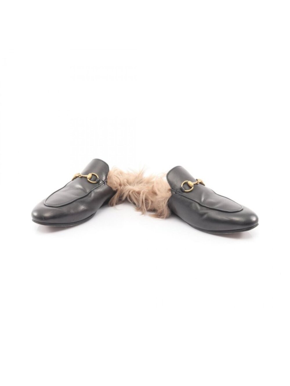 ★SOLD★ Gucci Sandals Prince Town Horsebit Black Leather Flat Shoes - Picture 3 of 11